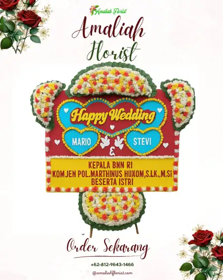Papan Bunga Pernikahan Giritontro